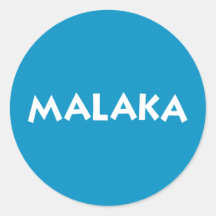 Malaka Round Stickers