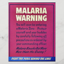 Malaria Warning Full Color Flyer
