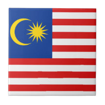Malaysia Flag Ceramic Tile