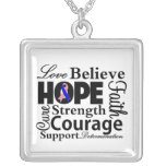 Male Breast Cancer Collage of Hope Pendants