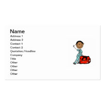 Male Respiratory Therapist or EMT Business Card Template