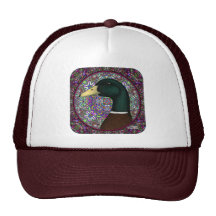 Mallard Drake Mosaic Circle Trucker Hat