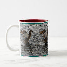 Mallard Duck Flapping on a Lake Gift Mug