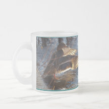 Mallard Duck Flapping on a Pond Gift Mug