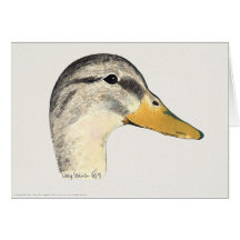 Mallard Duck (Hen), Watercolor Greeting Card