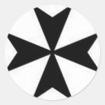 MALTESE CROSS ROUND STICKERS