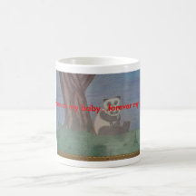 mama and baby panda bear, Forever my baby...for... Mug