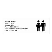 Man and woman business card