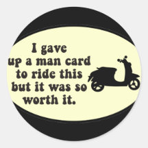 Man Card Scooter Sticker