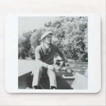 Man in Boat Mouse Pads
