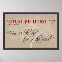 Man is like the tree of the field print
