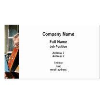 Man Playing Accordion Business Card Template