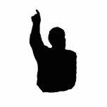 man pointing up shadow acrylic cut outs