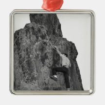 Man Rock Climbing Christmas Ornament
