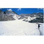Man walking in snow, Col du Fromage, Alps, France Photo Cut Out