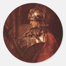 Man With Arms (Alexander The Great) By Rembrandt Sticker