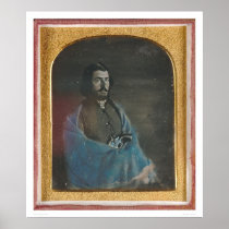 Man with blue cloak and revolver (40455) print
