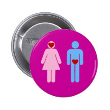 Man Woman Love Humour Tshirt Pinback Button
