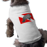 Manatee Dive Flag Pet T Shirt