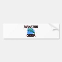 Manatee Geek Bumper Sticker