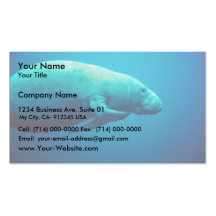 Manatee Scratching Business Cards