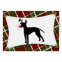 Manchester Terrier Reindeer Christmas Card
