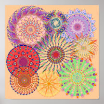 Mandala Collage Three Poster