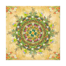 Mandala Flora Gallery Wrapped Canvas