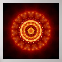 Mandala Golden Blossom Plakat