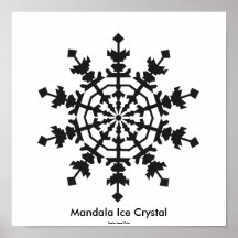 Mandala Ice Crystal - Stephen Joseph Burke Posters