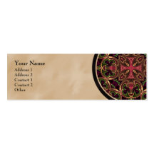 Mandala, Kaleidoscopic Cross Abstract Business Card Template