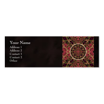 Mandala, Kaleidoscopic Cross Tapestry Abstract Business Card Templates