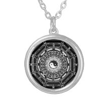 Mandala Yin Yang Lotus & I ching Necklace