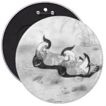 Mandarin Duck Button