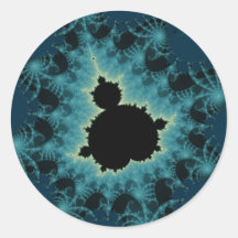 Mandelbrot Round Stickers