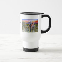 Maned Wolf Watercolor Art Coffee Mug