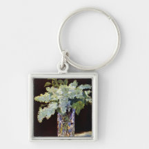 Manet Still Life White Lilacs Key Chain