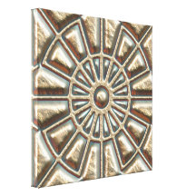 Manhole Cover Stretched Canvas Print