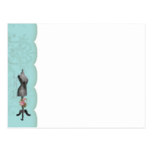 Mannequin Postcard With Compliments