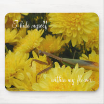 Mantis & Chrysanthemums - Mousepad #1