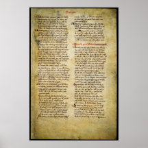 Manuscript - Canonry of Westminster, Old Middlesex Print