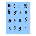 Many Fonts. Your Number. Custom Age Postcard
