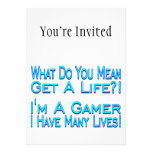 Many Lives Gamer Personalized Invitation