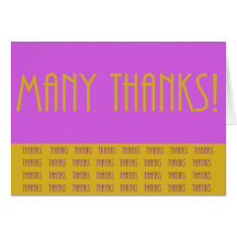 Many thanks! greeting cards