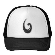 Maori-Fish Hook-obsidian Trucker Hat
