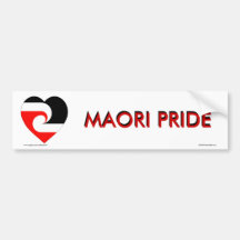 Maori Flag Heart Bumper Sticker