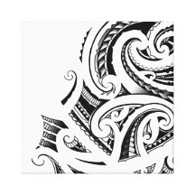 Maori Kirituhi tattoo art Canvas Prints