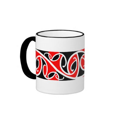 Maori Kowhaiwhai Pattern 6 Mugs by SolPacifico
