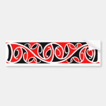 Maori Kowhaiwhai Pattern 6 Sticker Bumper Sticker