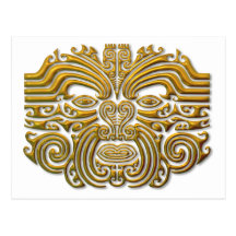 Maori Tattoo - Gold Post Cards